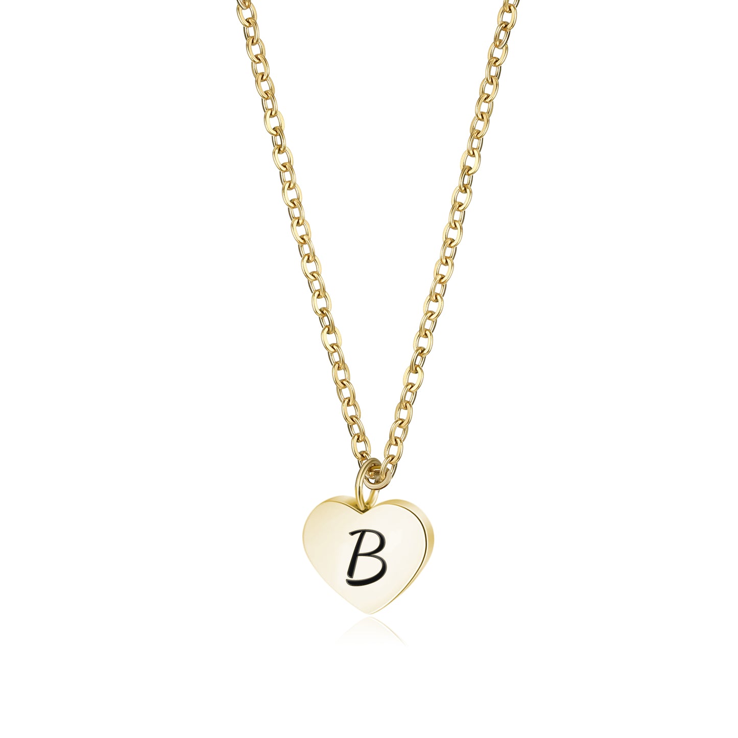 Collana Cuore Dorato con Lettera
