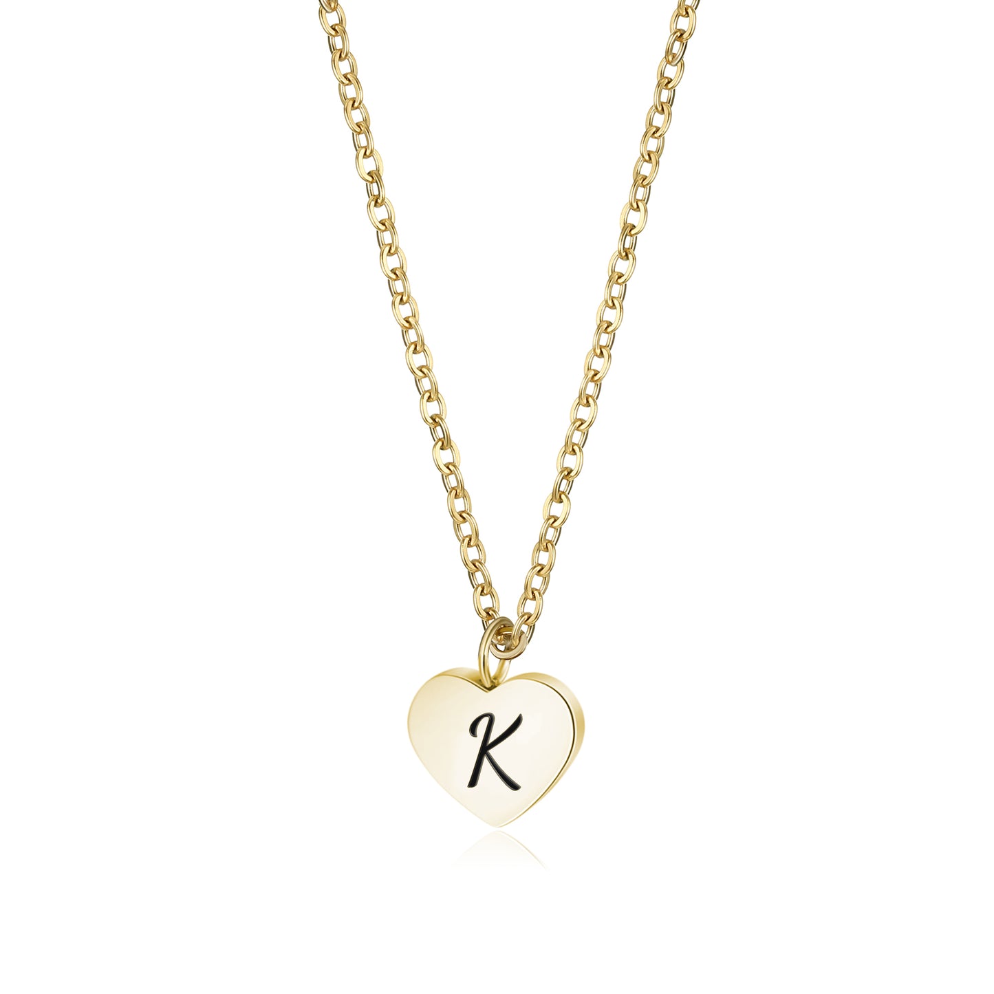 Collana Cuore Dorato con Lettera