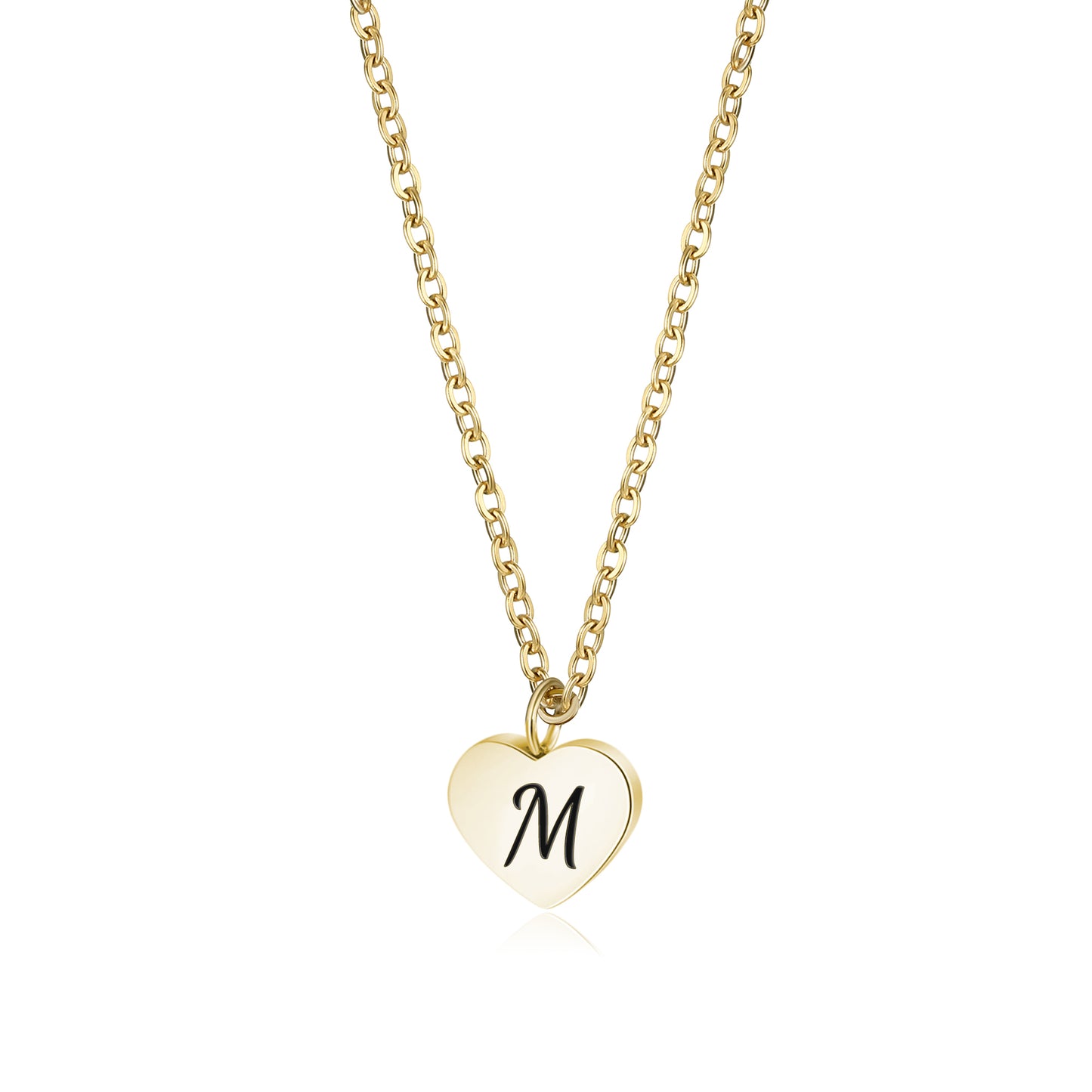 Collana Cuore Dorato con Lettera