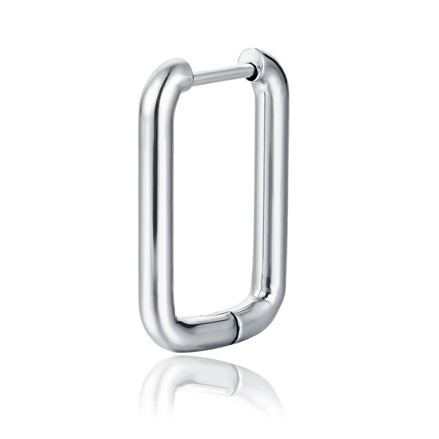 Single Rectangle Snap Earring