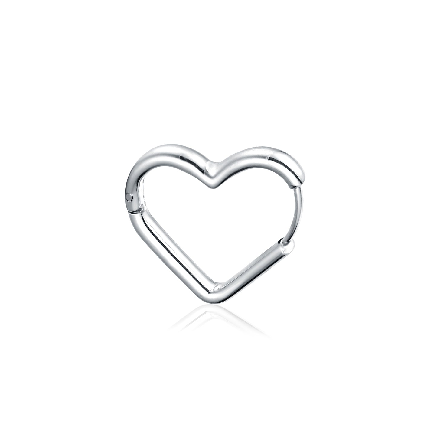 Single Small Heart Snap Earring