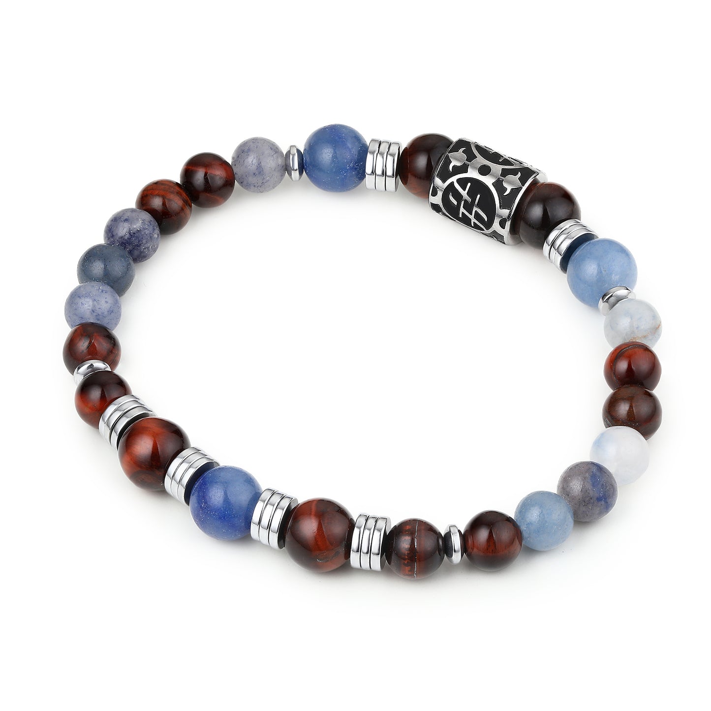 Red Tiger's Eye and Aventurine Bracelet