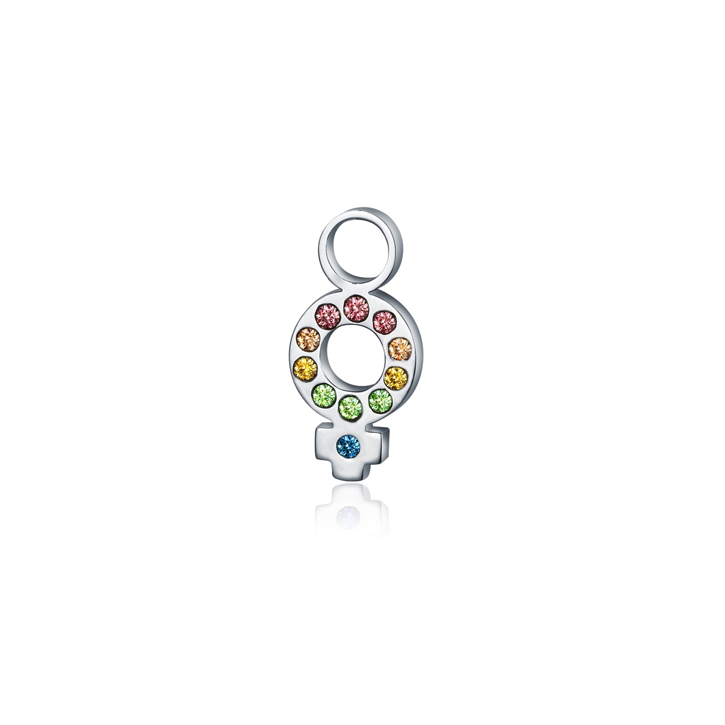 Mini Charm Simbolo Donna Con Cristalli
