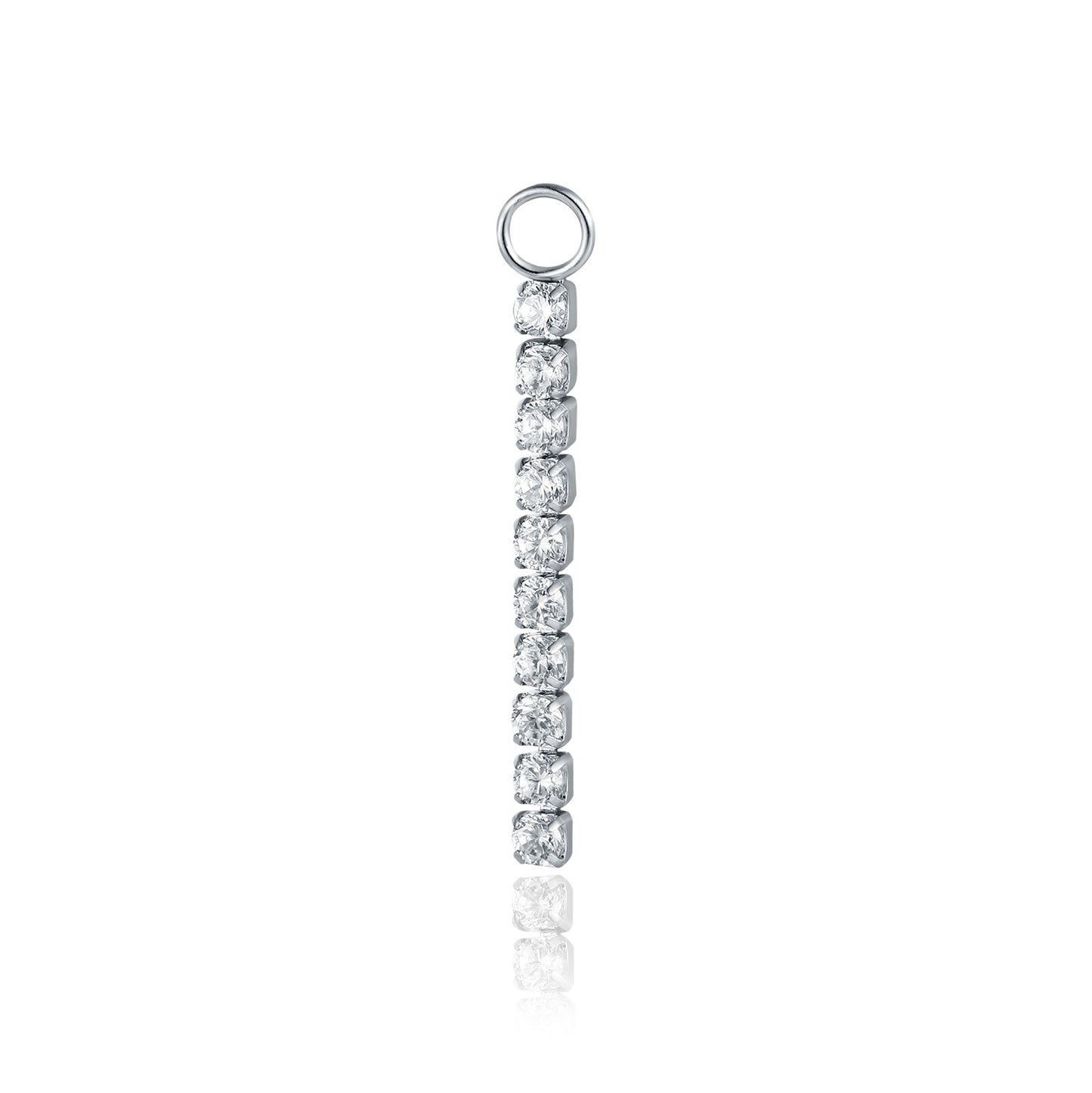 Mini Charm Tennis Cristalli Bianchi
