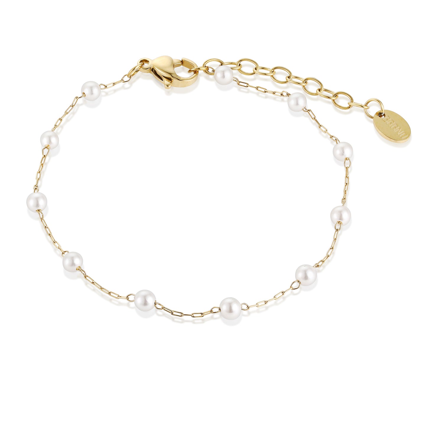 Bracciale in Madreperla Sfere Alternate pvd oro