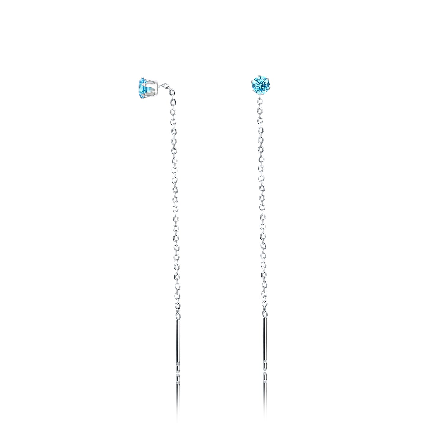 Pair of Turquoise Up-and-Down Earrings