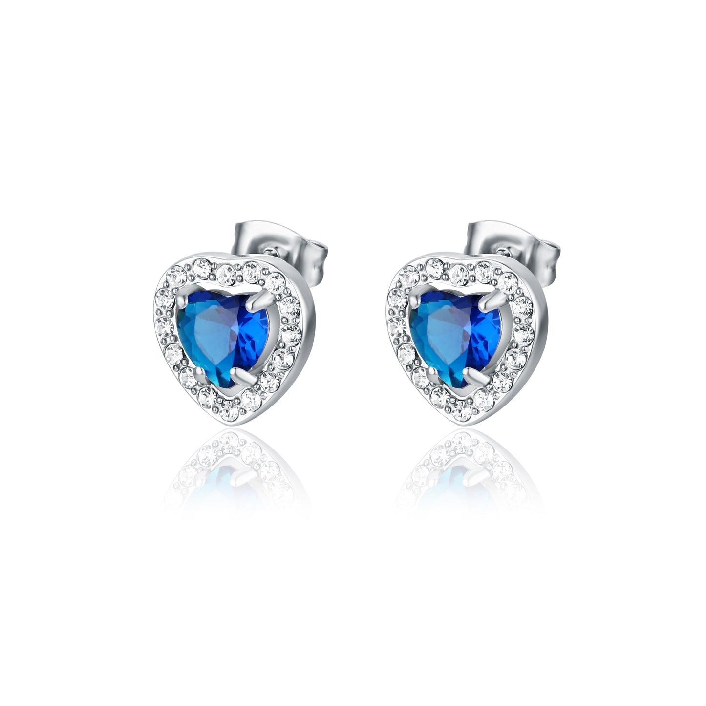 Orecchini Cuore Blu