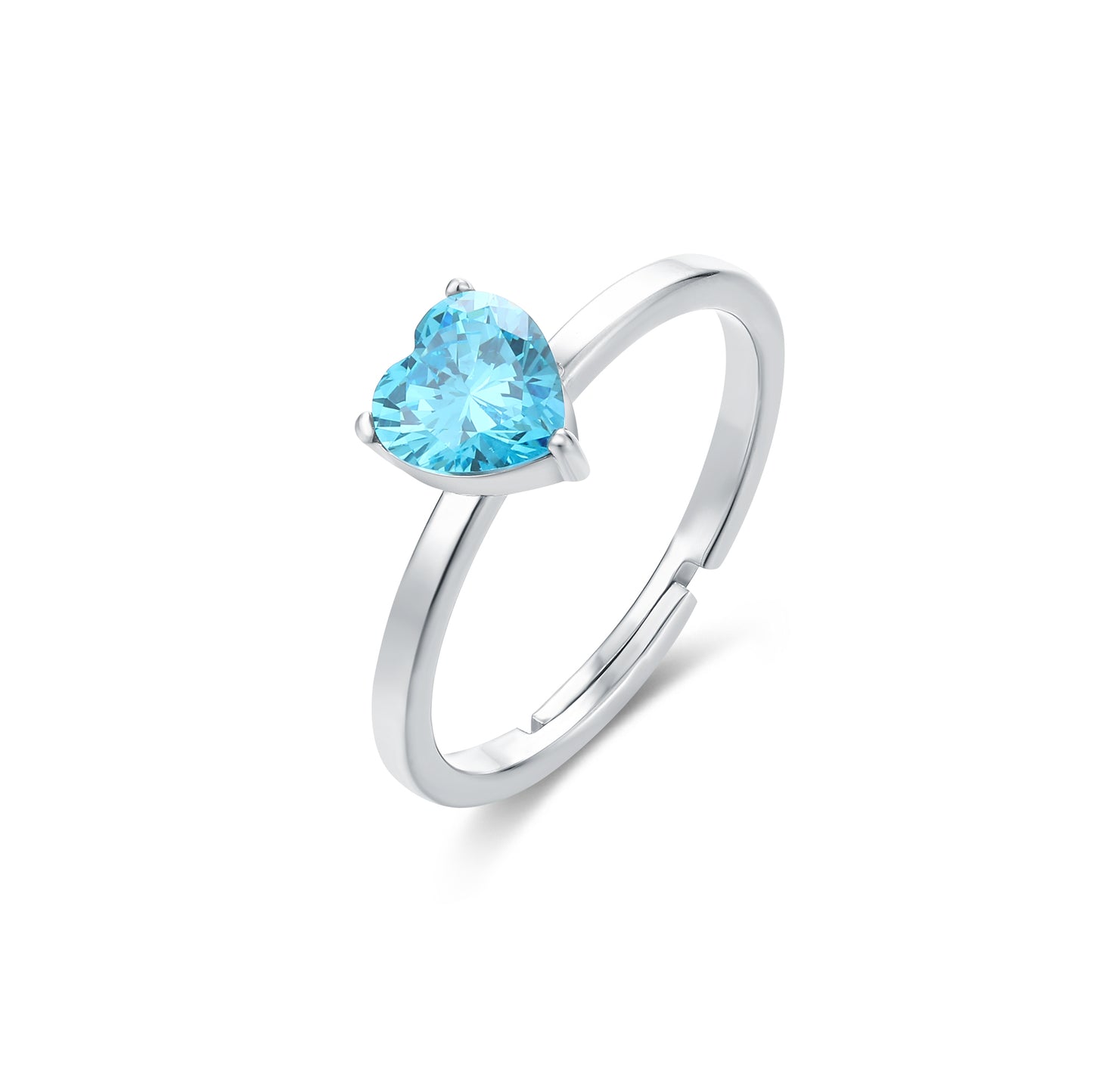 ANELLO CUORE AZZURRO REGOLABILE