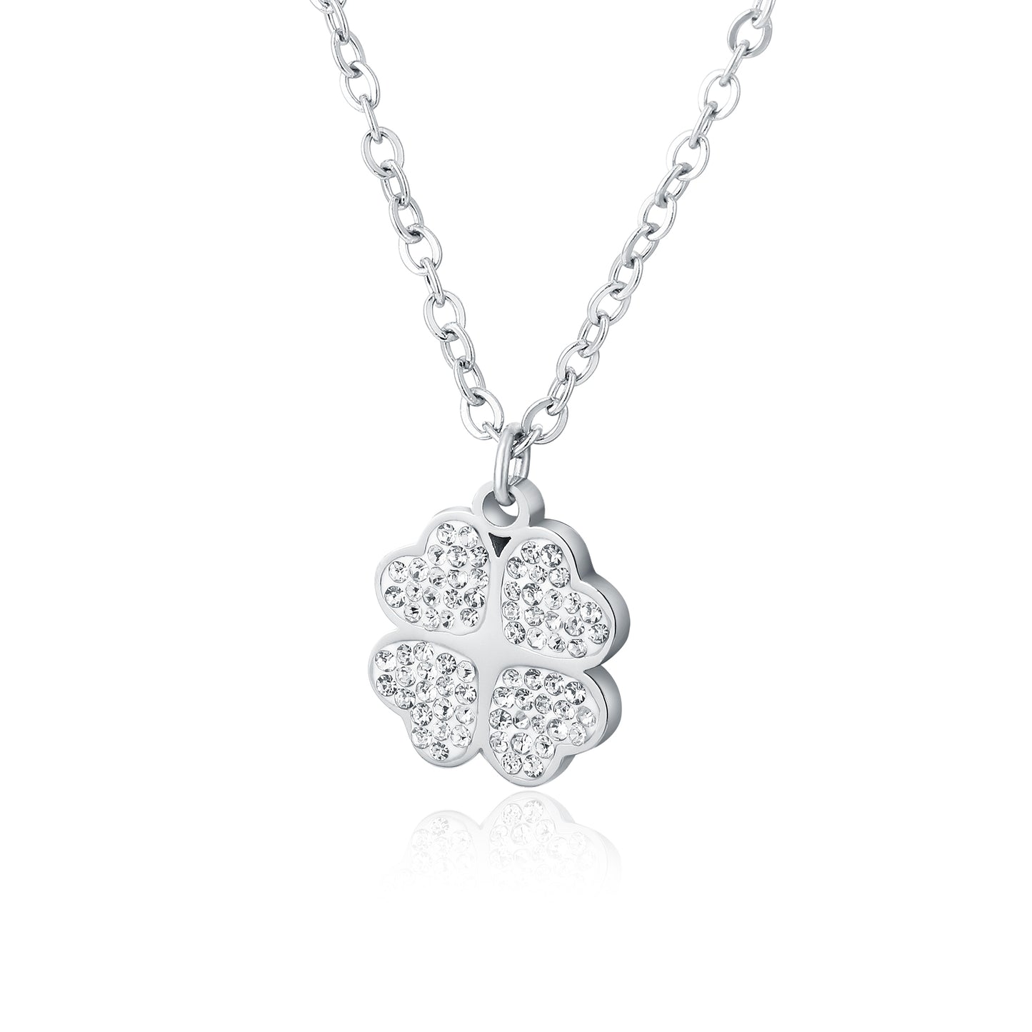 COLLANA QUADRIFOGLIO CRISTALLI