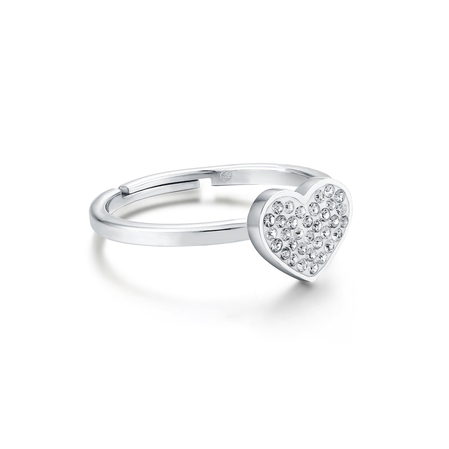 ANELLO CUORE REGOLABILE CON CRISTALLI