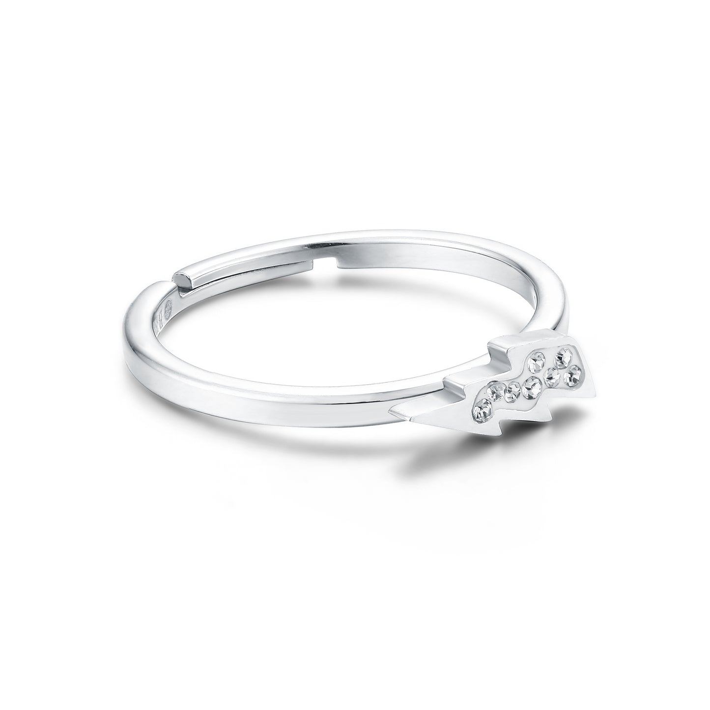 ANELLO FULMINE REGOLABILE CON CRISTALLI