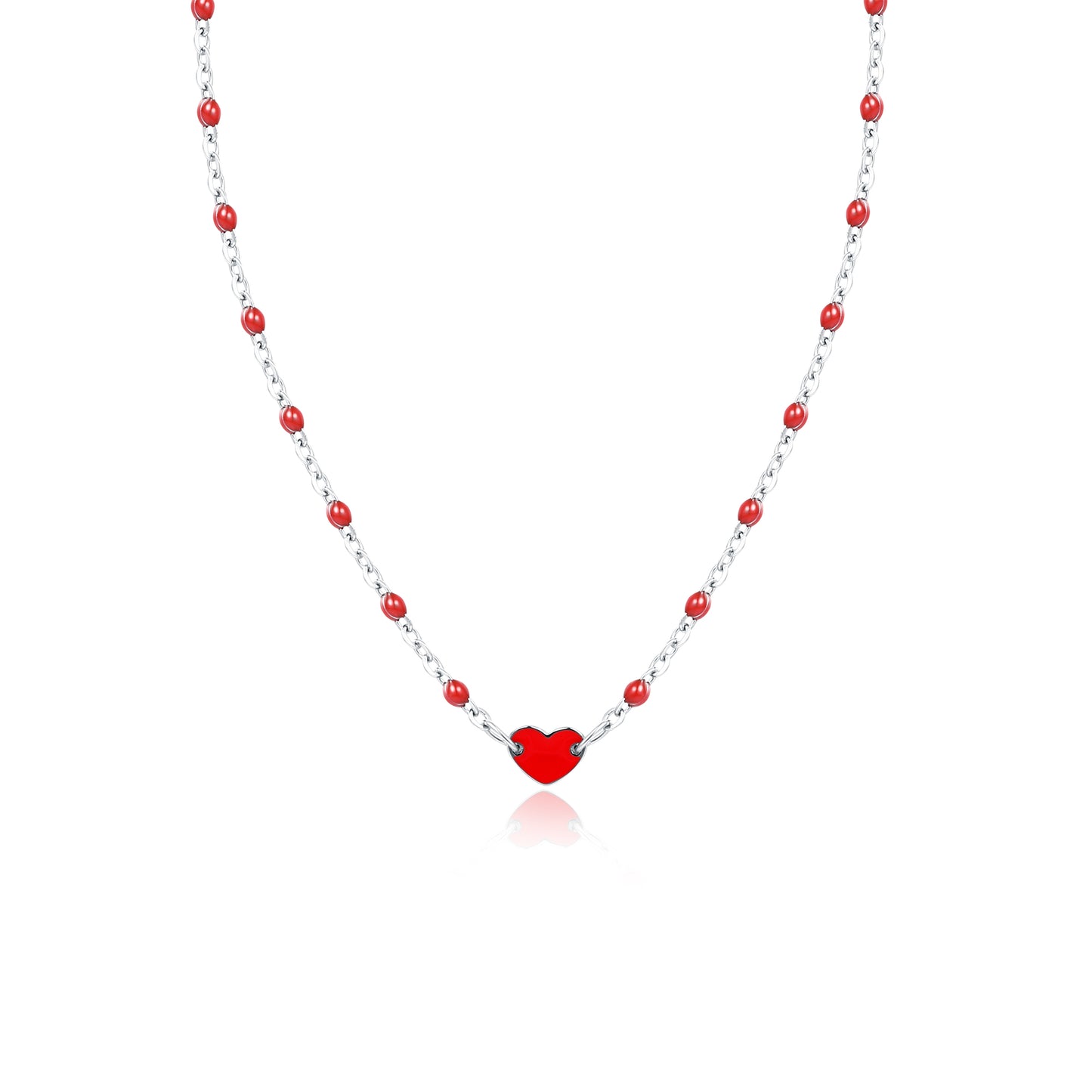 Collana Bimba Cuore Rosso