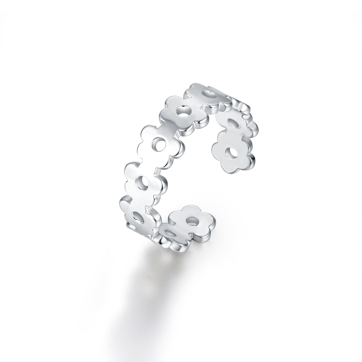 Girl's Pierced Flower Ring
