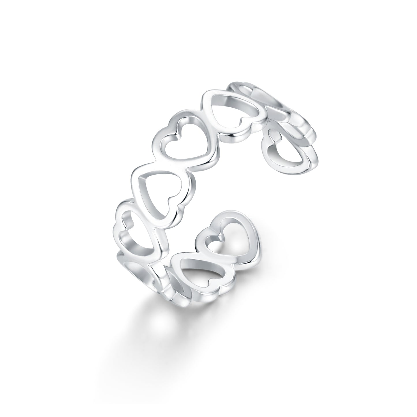 Girl's Openwork Heart Ring