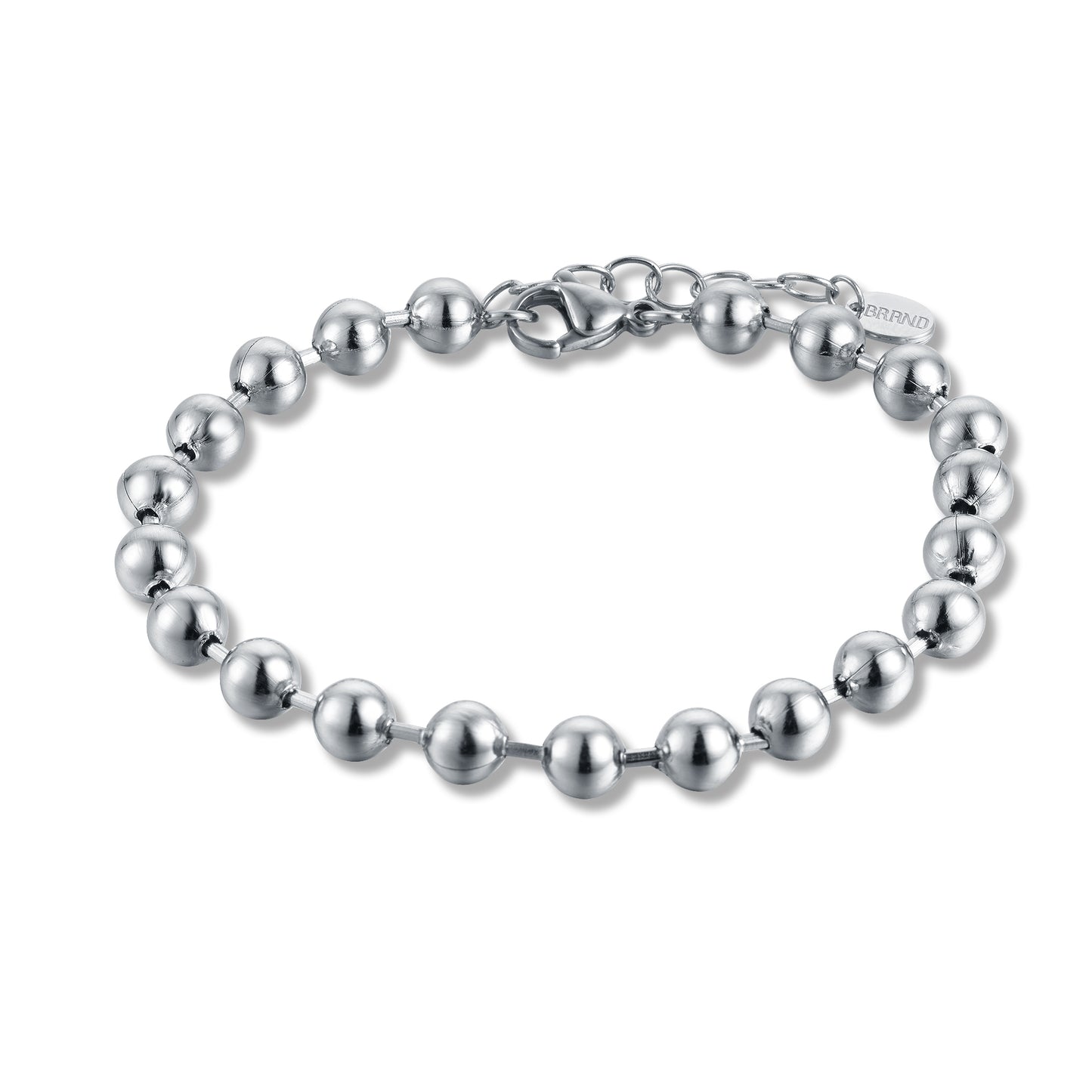 Bracciale Sfere 6 mm Uomo Acciaio