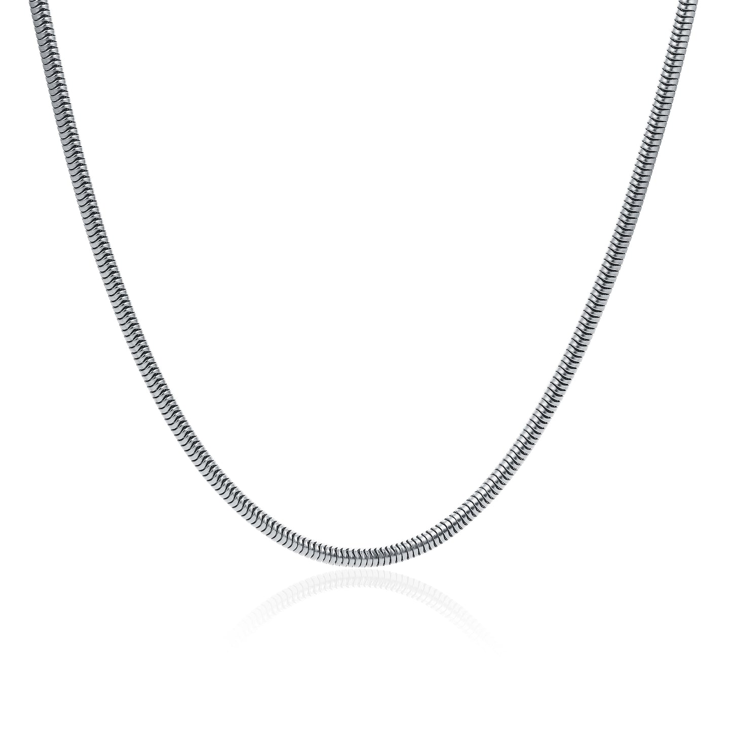 Collana catena coda di topo acciaio