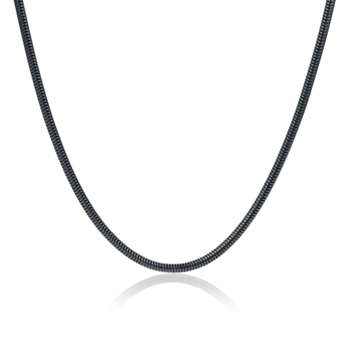 Collana catena coda di topo PVD nero