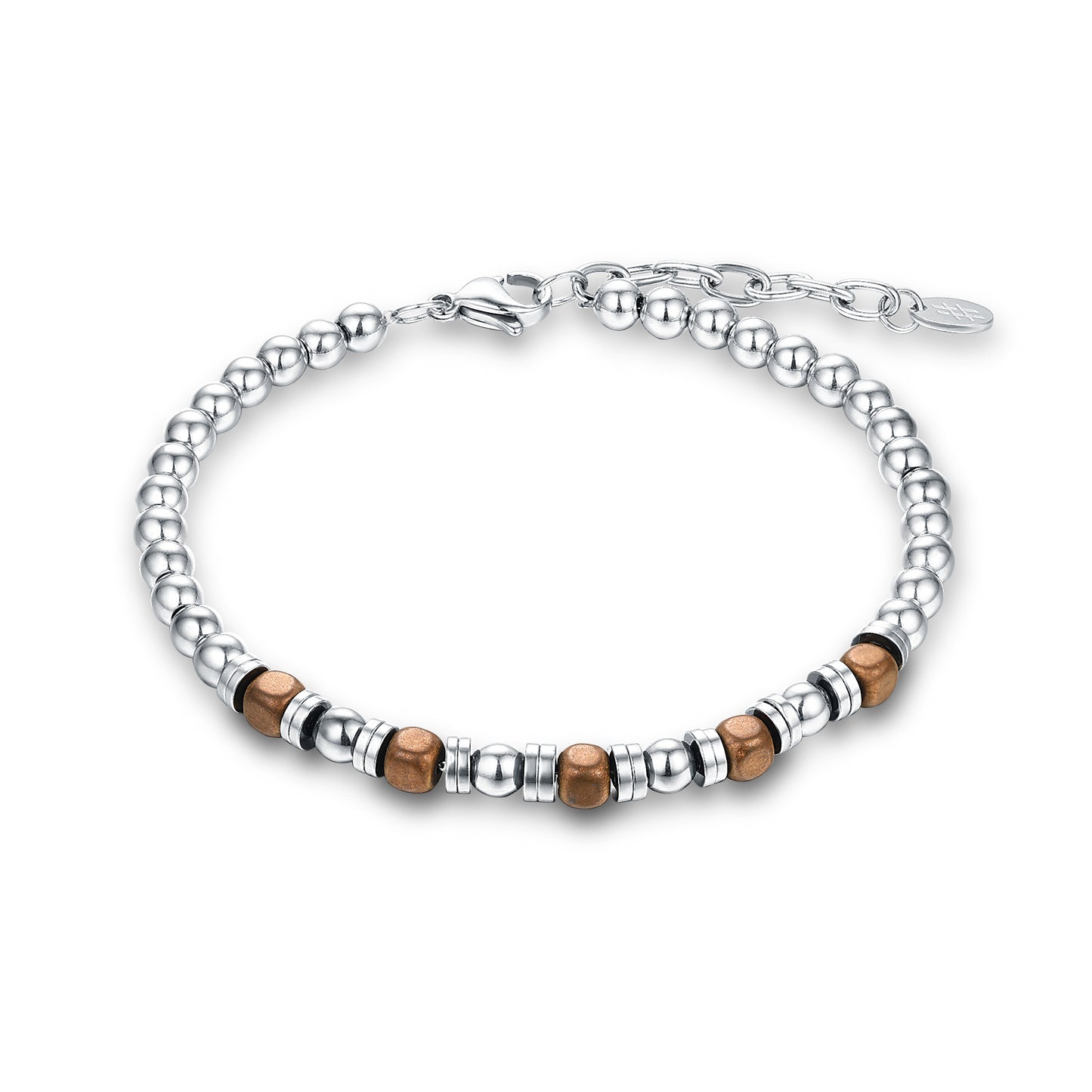 Men's Steel and Hematite Bracelet