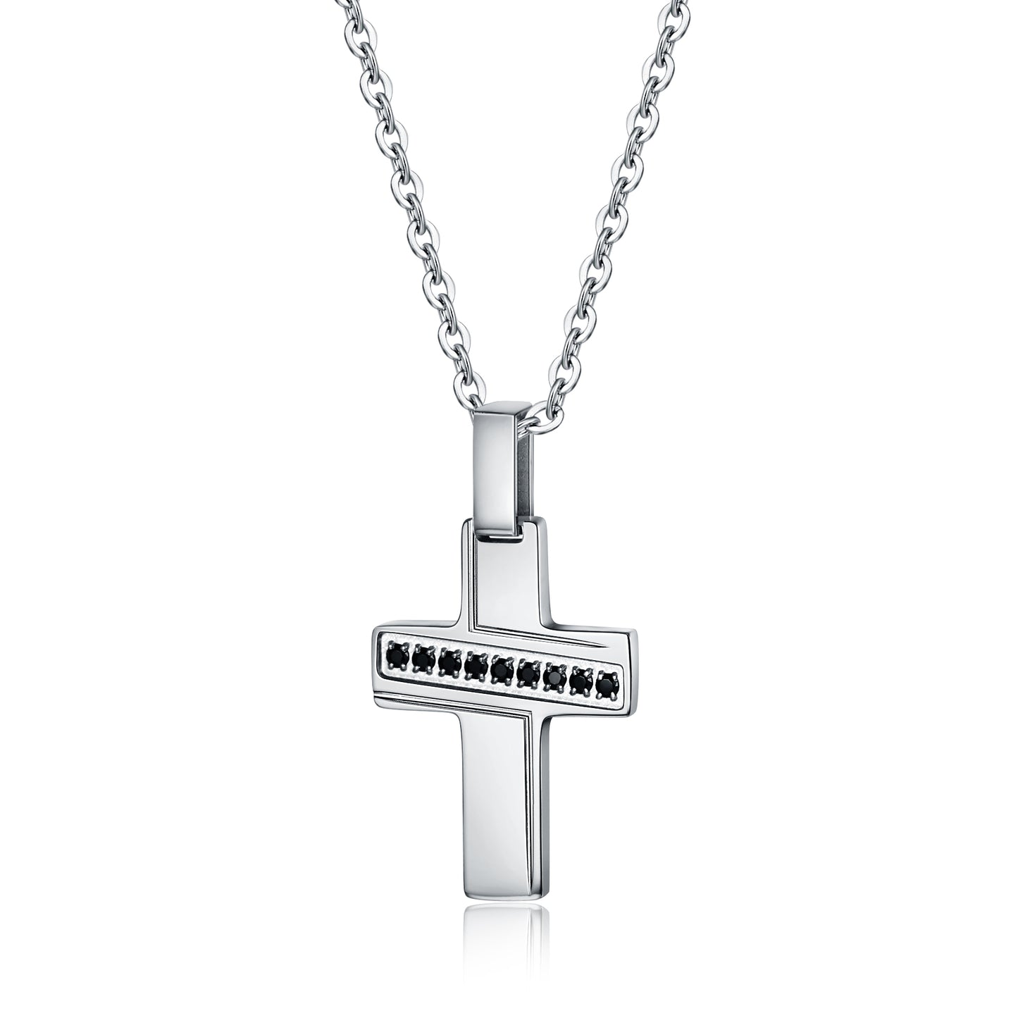 Collana con Mini Croce e Cristalli