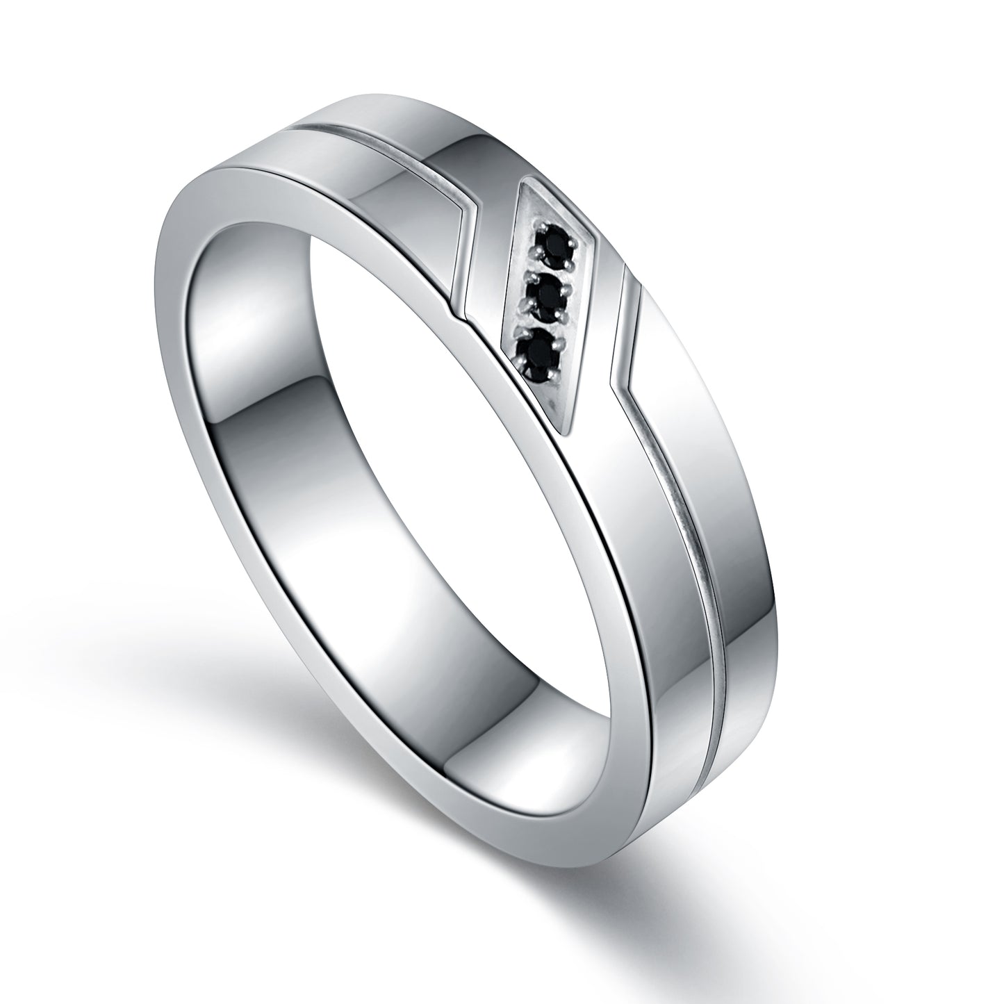Ring with Black Crystals