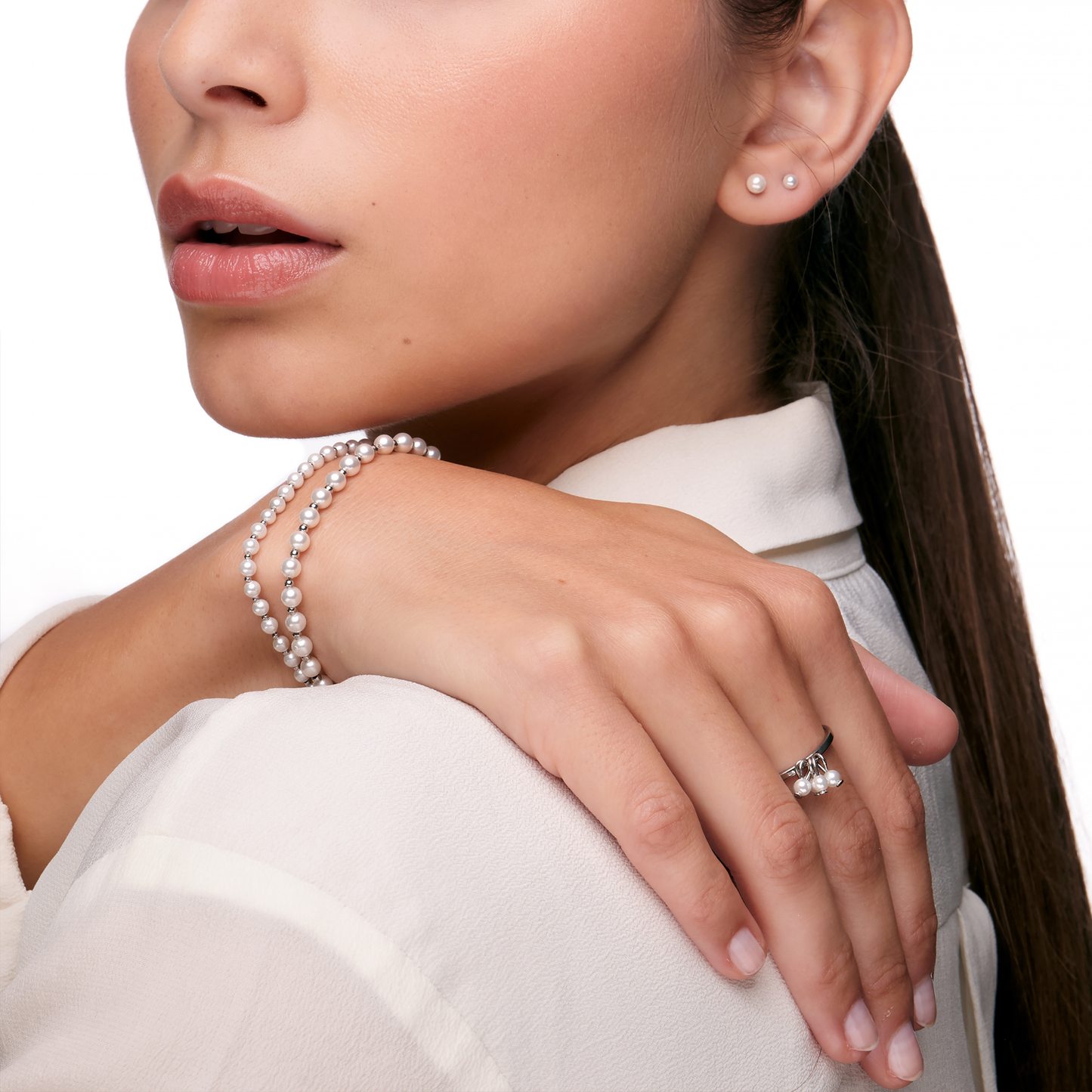 Anello 5 Madreperla pendenti