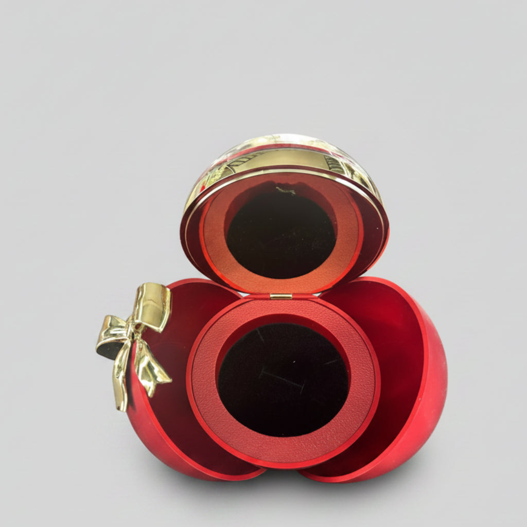 🌹Glow Ball – Portagioie Fiocco Elegance Rosso
