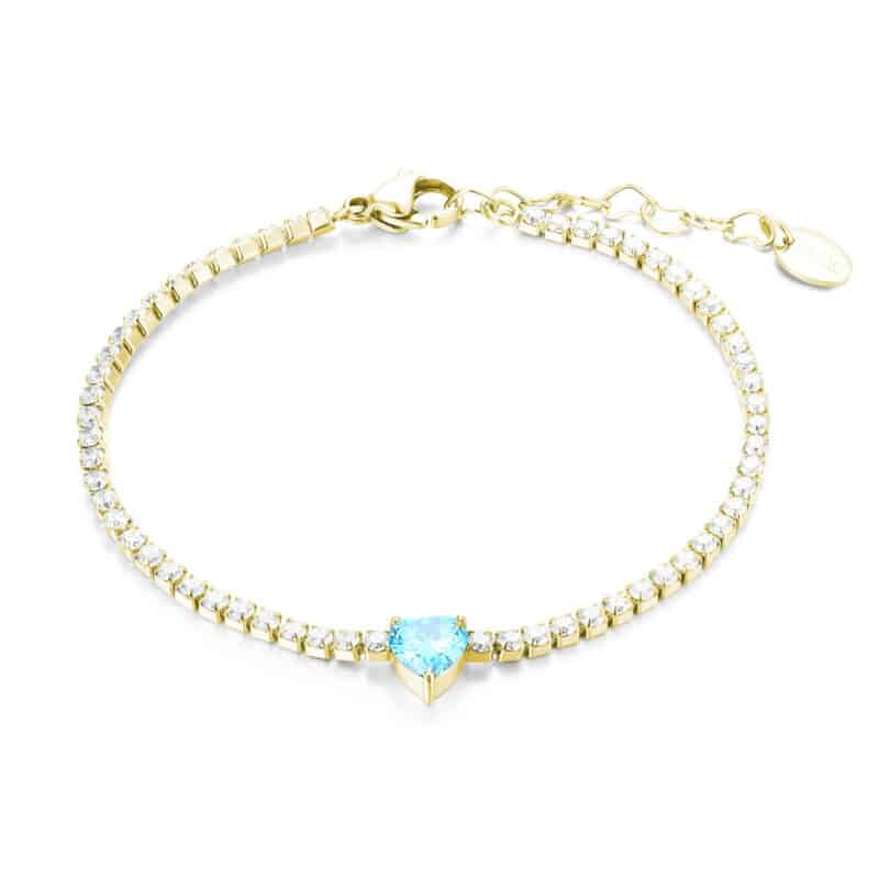 Bracciale Tennis con Cristallo a Cuore