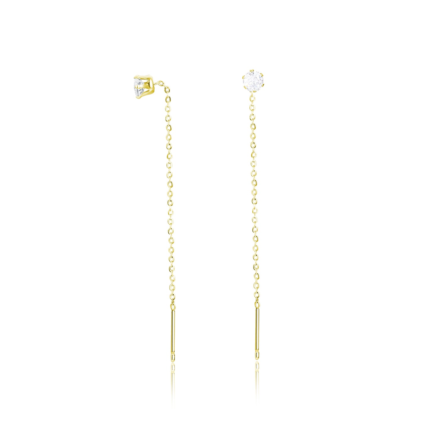 Orecchini Saliscendi cristallo bianco pvd oro
Materiale: acciaio inossidabile, cristalli
Dimensione cristallo: 4 mm
Lunghezza orecchino: 6 cm