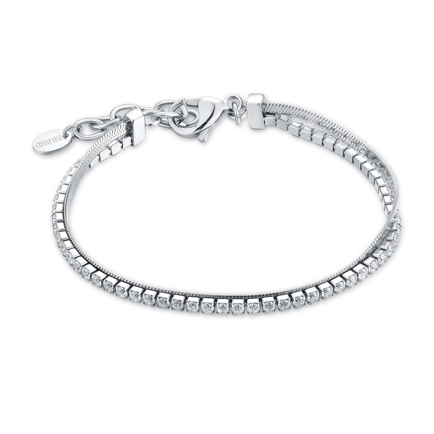 Bracciale Tennis 2mm con catena sickle