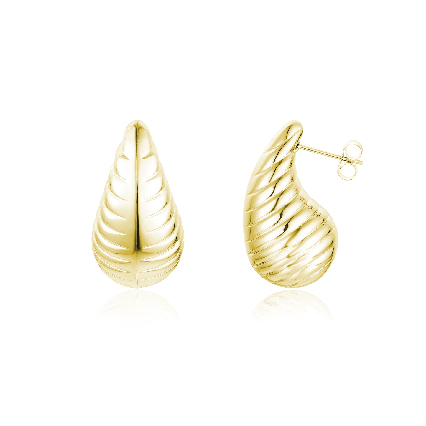 Striped Drop Steel Earring