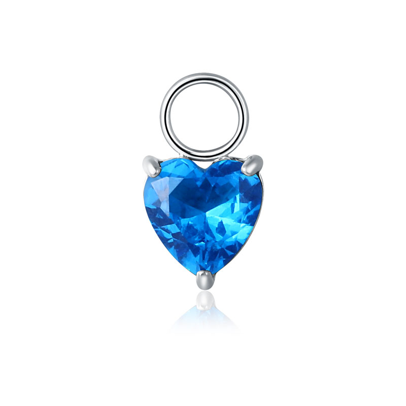 Charm Cristallo Cuore Blu