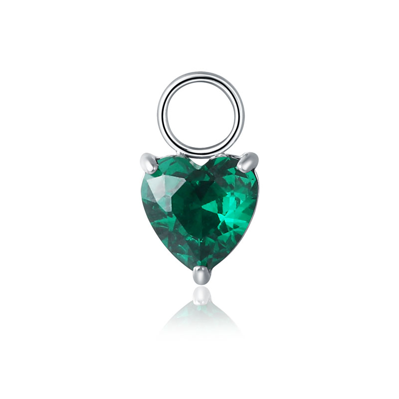 Charm Cristallo Cuore Verde