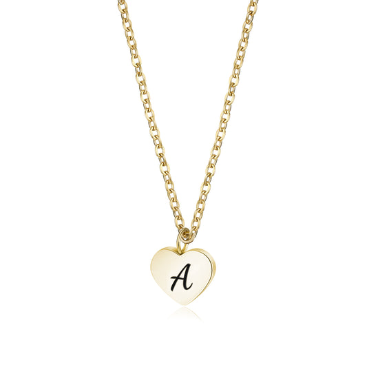 Collana Cuore Dorato con Lettera