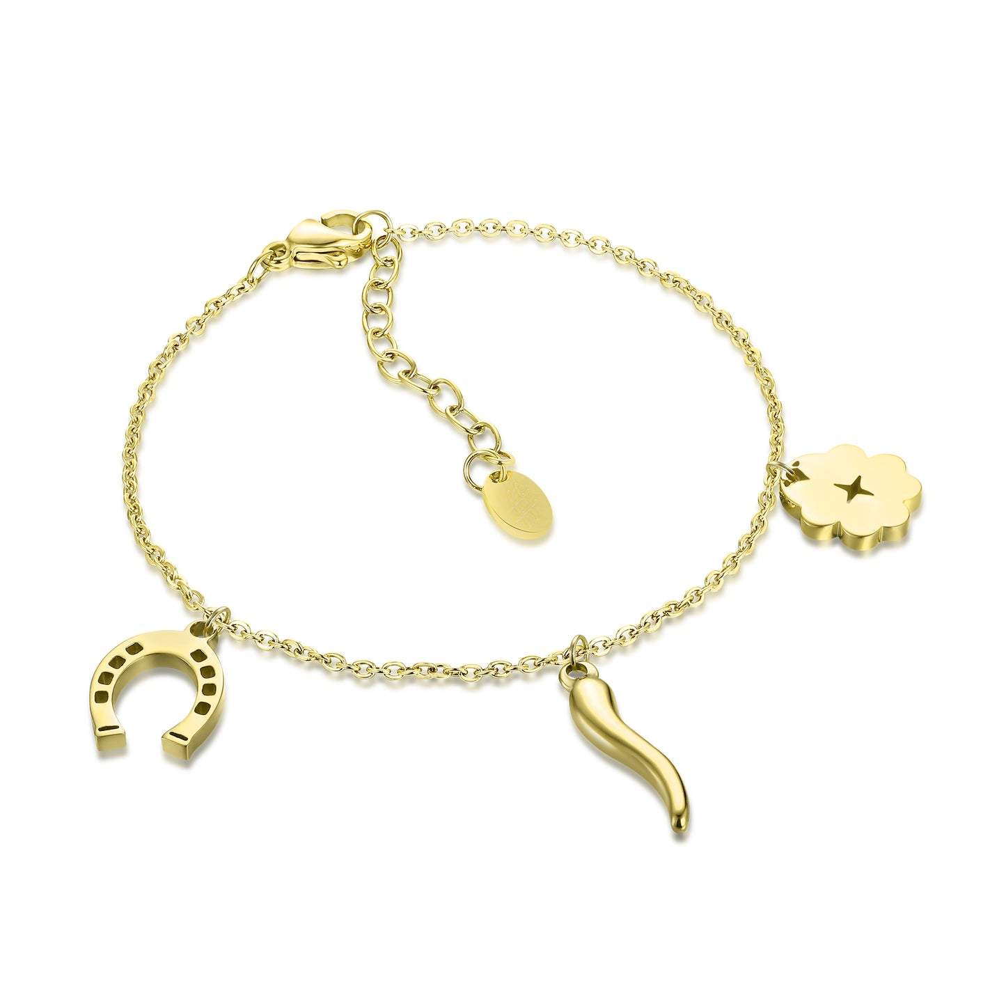 Bracciale Quadrifoglio, F. di Cavallo, Cornetto