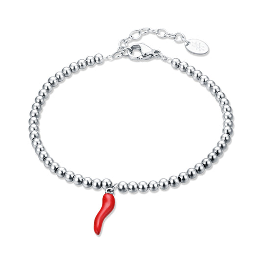 Bracciale a Sfere con Cornetto