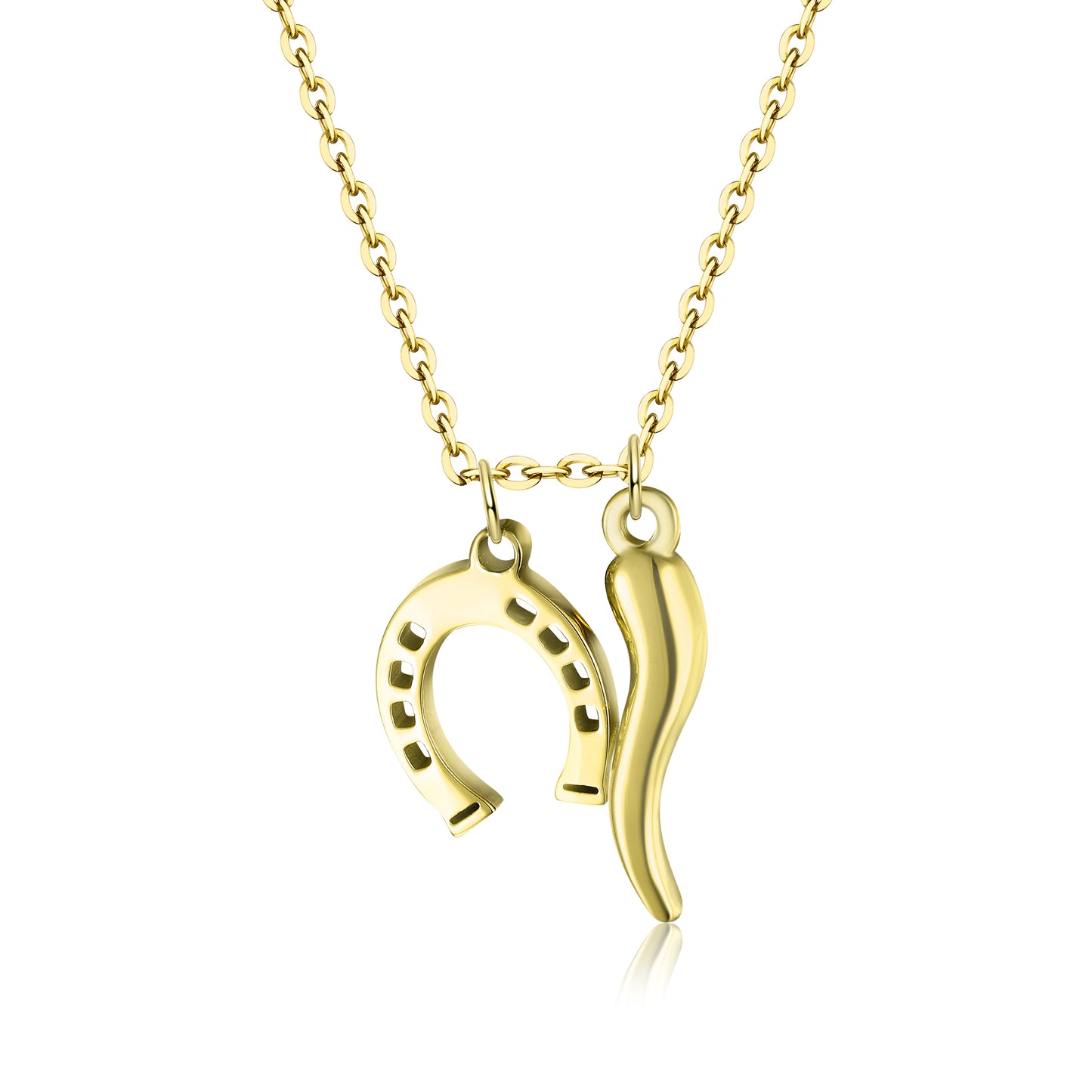 Collana Cornetto Rosso e Ferro di Cavallo