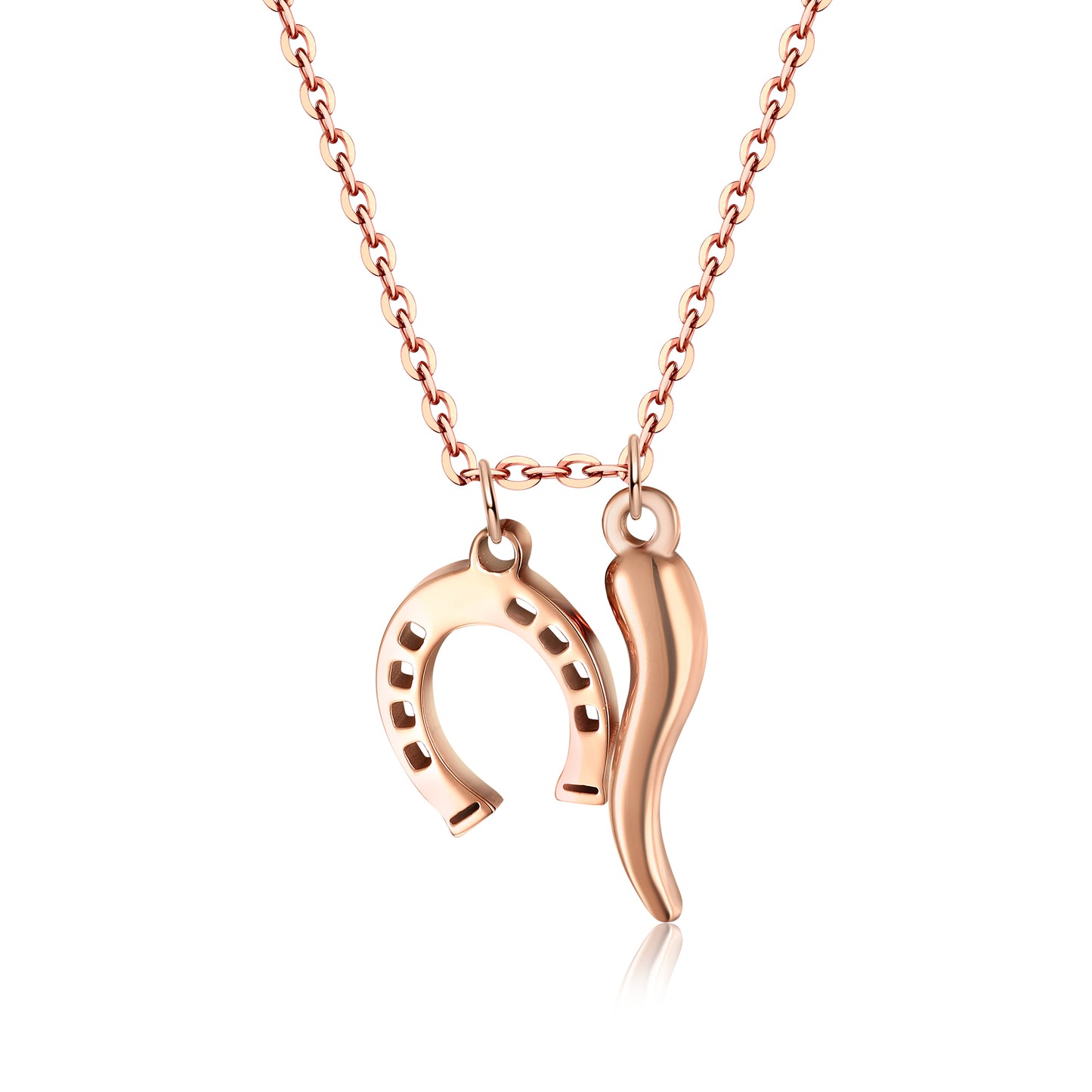 Collana Cornetto Rosso e Ferro di Cavallo