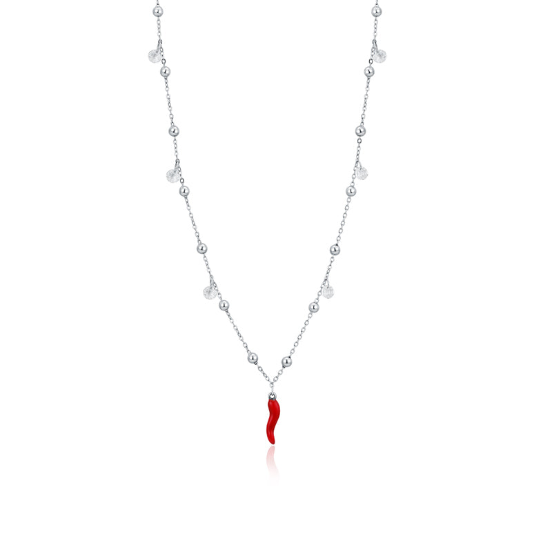 Collana Cornetto e Cristalli