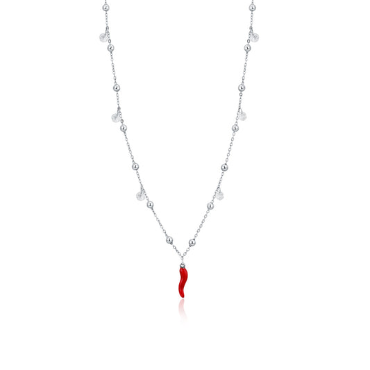 Collana Cornetto e Cristalli