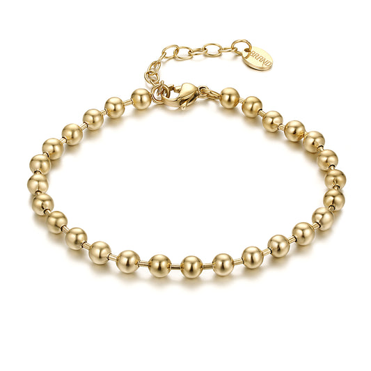 Bracciale Piccole Sfere Distanziate IP ORO
