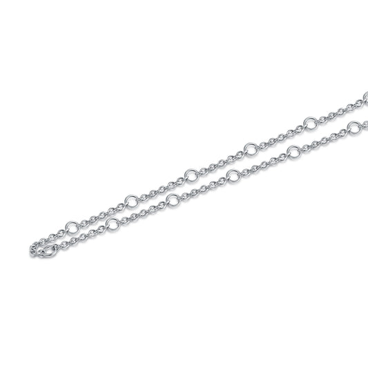 Collana catena e anellini 40+5cm