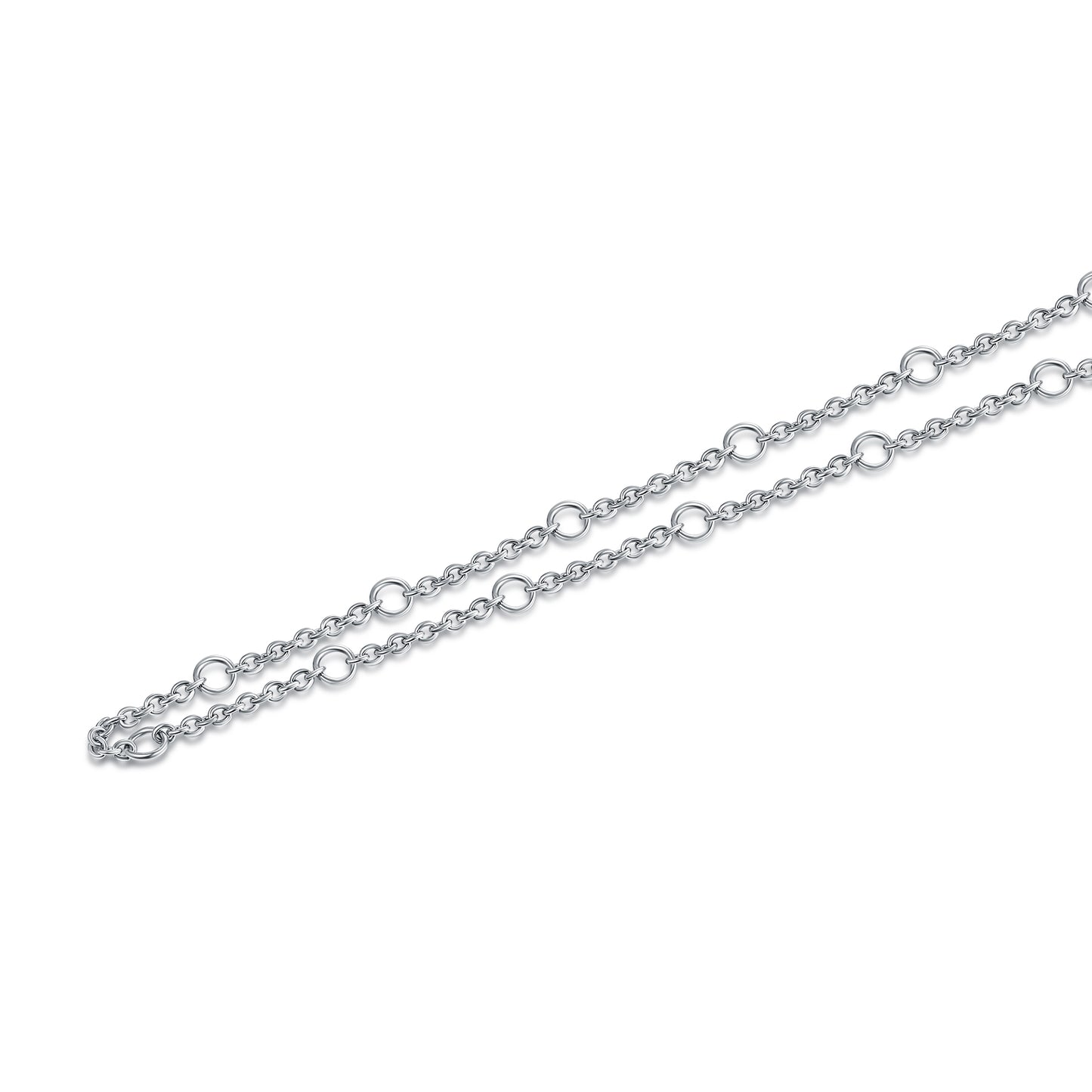 Collana catena e anellini 40+5cm