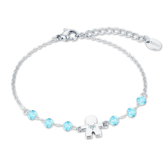 Bracciale Con Bimbo Con 6 Cristalli