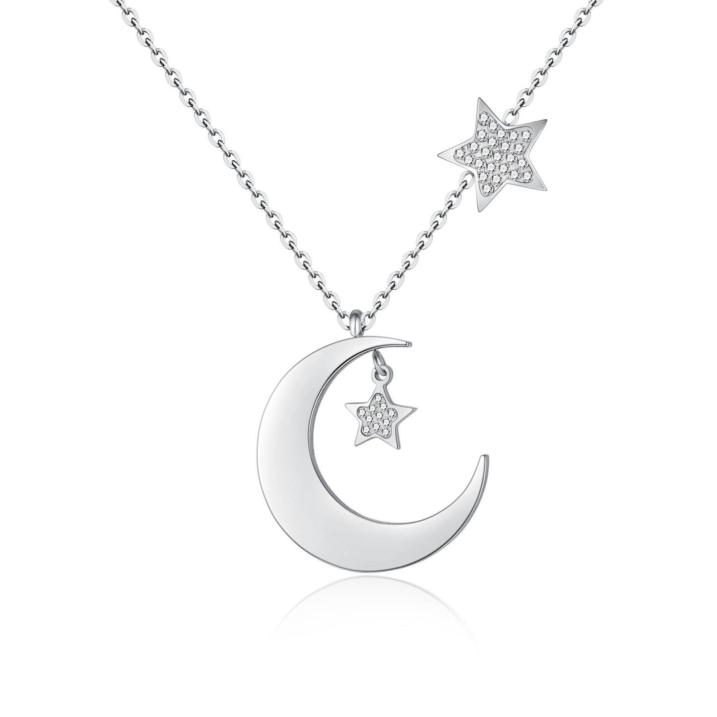 Collana Media Luna Stelle 60+10 cm