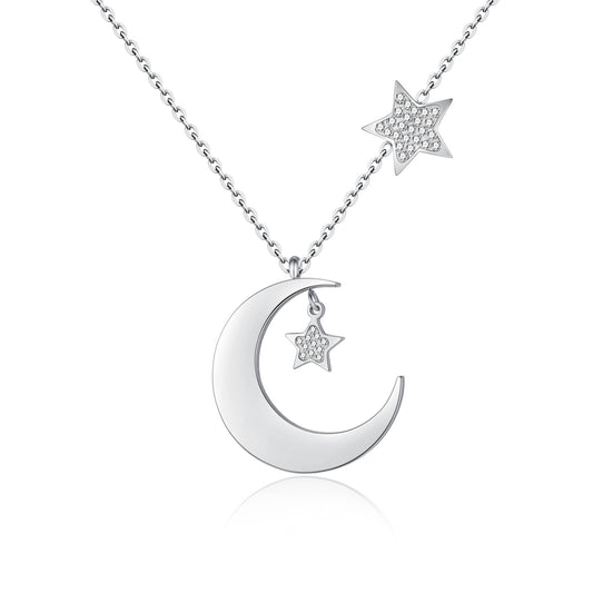 Collana Media Luna Stelle 60+10 cm