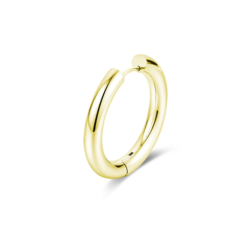 Orecchino Singolo Scattino Bombato 20 mm pvd oro