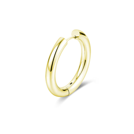 Orecchino Singolo Scattino Bombato 20 mm pvd oro
