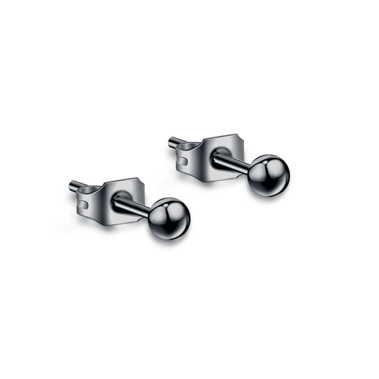 Coppia orecchini sfera diametro 2mm nero