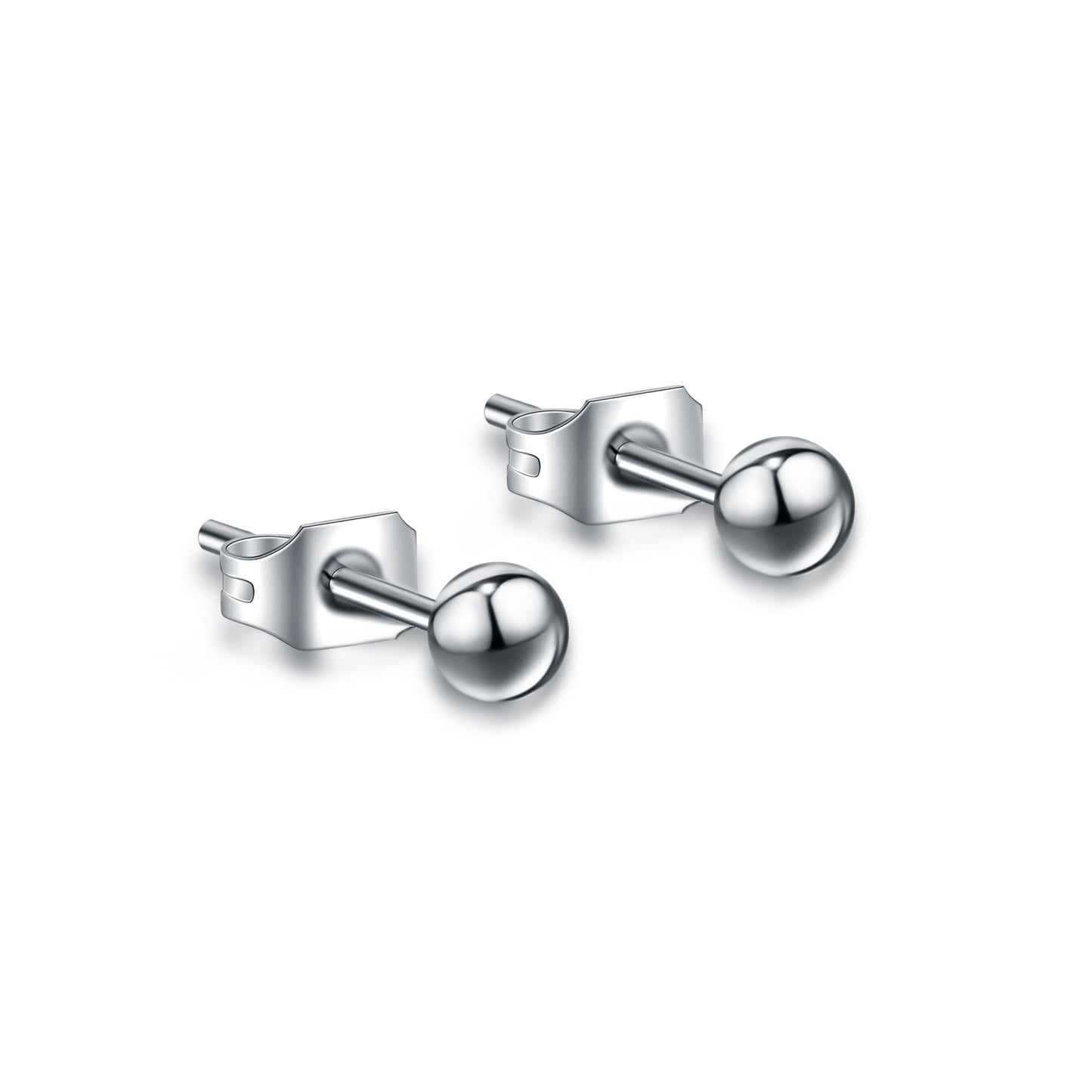 Coppia orecchini sfera diametro 3mm acciaio