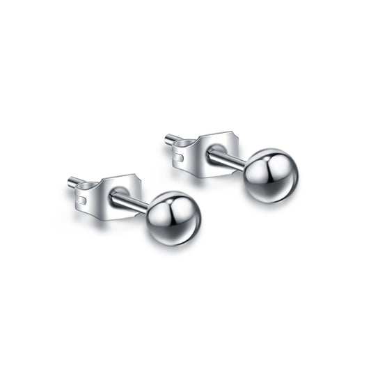 Coppia orecchini sfera diametro 4mm acciaio